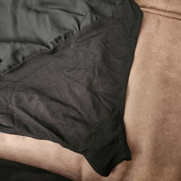 Heart & Hips Black Long Sleeve Bodysuit Lace Up Tie Women's Small S Snap Closure - Picture 5 of 9